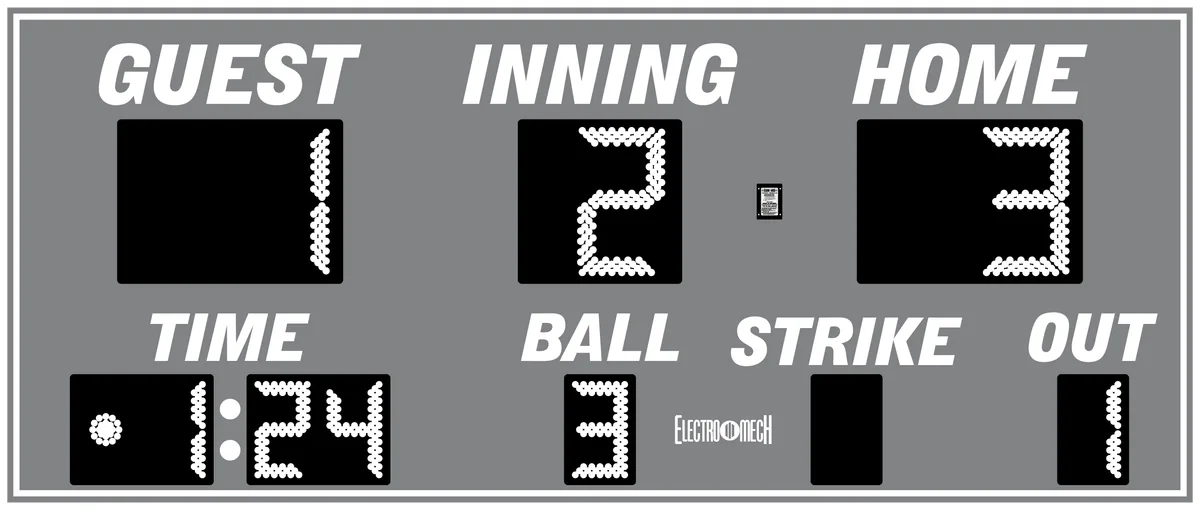 Model LX1241 — scoreboard face as shown in the manual