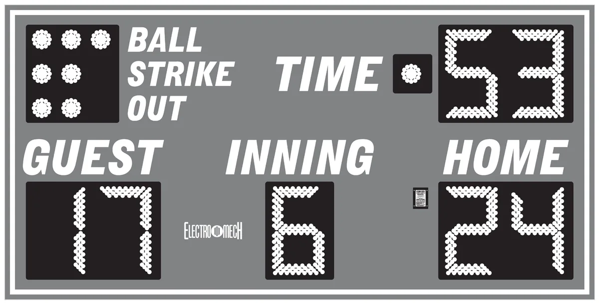 Model LX1340 — scoreboard face as shown in the manual