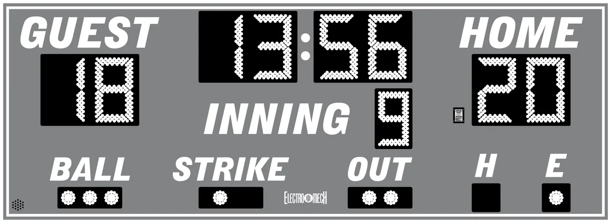 Model LX1390 — scoreboard face as shown in the manual