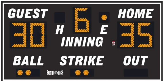 Model LX1060 scoreboard face — Outdoor, Baseball / Softball