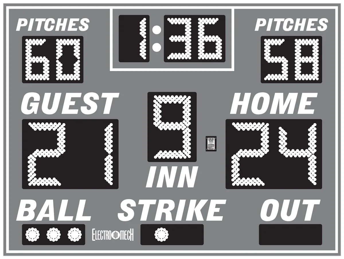 Model LX1132 — scoreboard face as shown in the manual