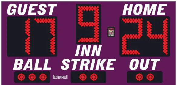 Model LX1050 scoreboard face — Outdoor, Baseball / Softball