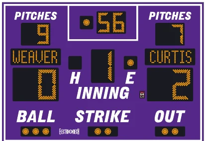 Model LX1162-ETN scoreboard face — Outdoor, Baseball / Softball