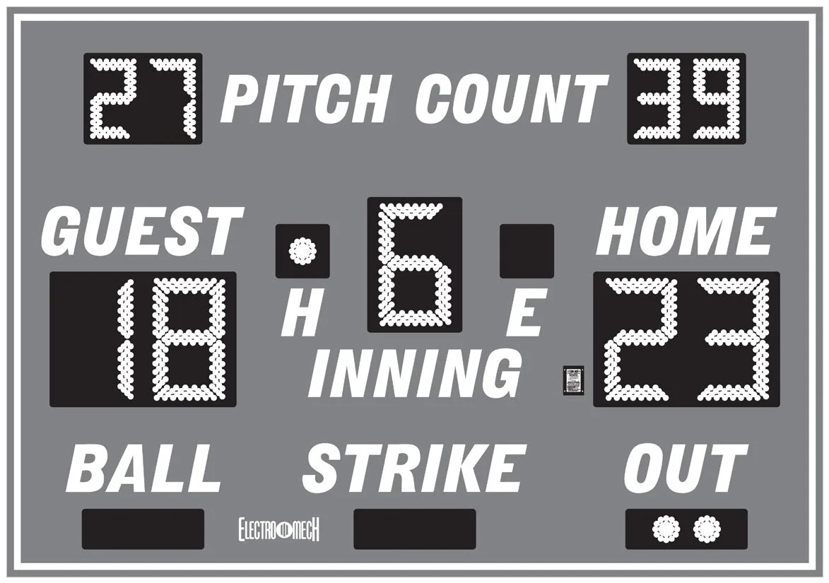 Model LX1160 — scoreboard face as shown in the manual