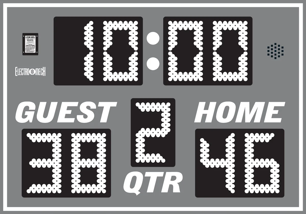 Model LX3120 — scoreboard face as shown in the manual