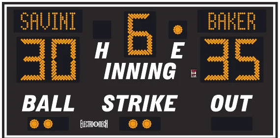 Model LX1060-ETN scoreboard face — Outdoor, Baseball / Softball