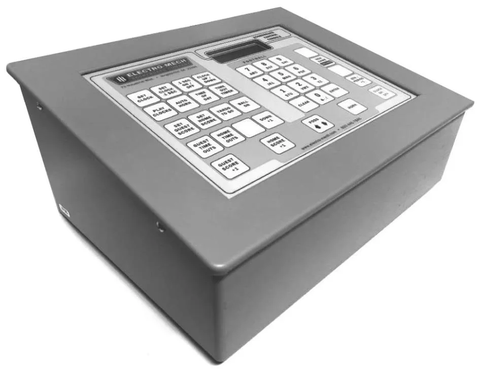 CX-Series MP Control Console Owner’s Manual — scoreboard face as shown in the manual