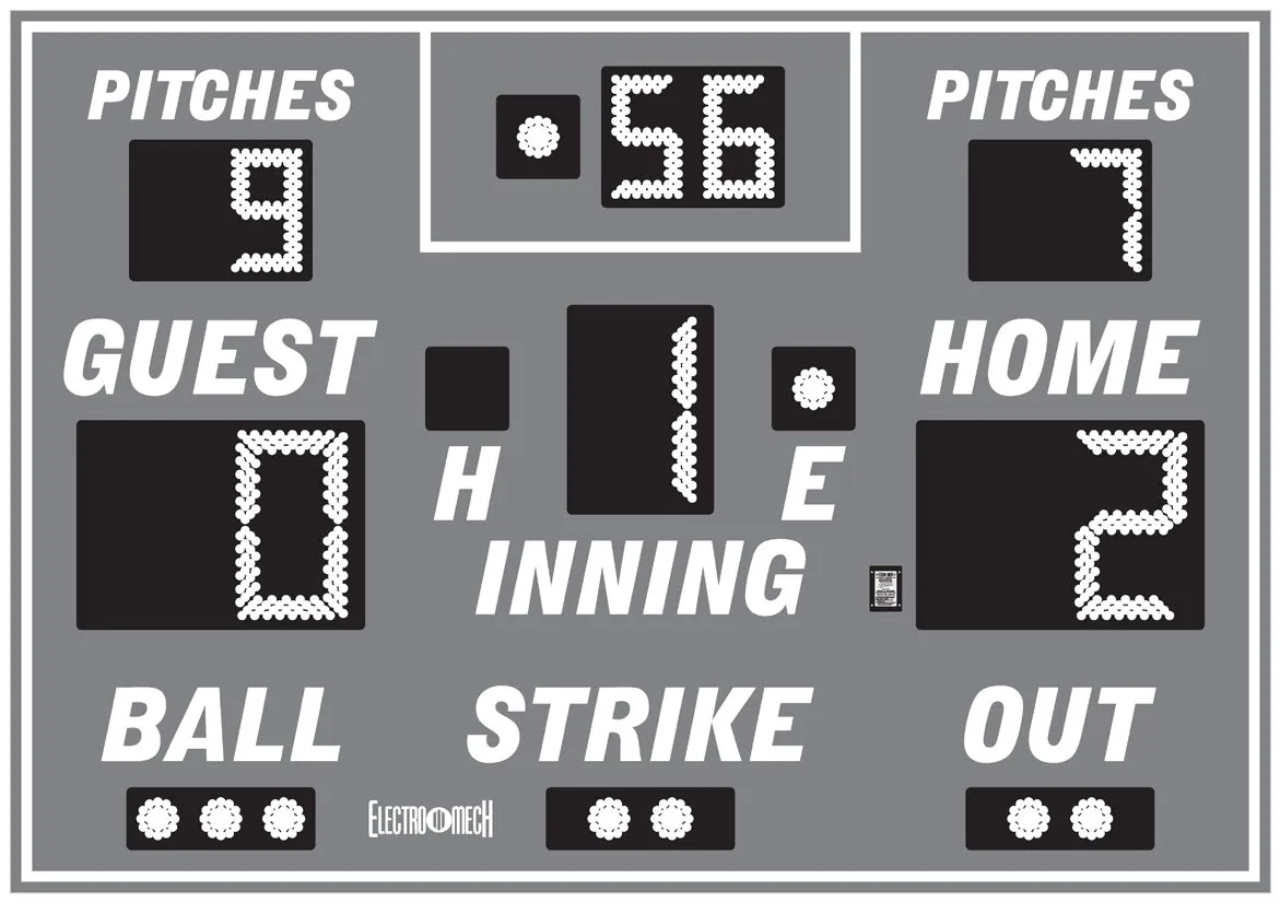 Model LX1162 — scoreboard face as shown in the manual