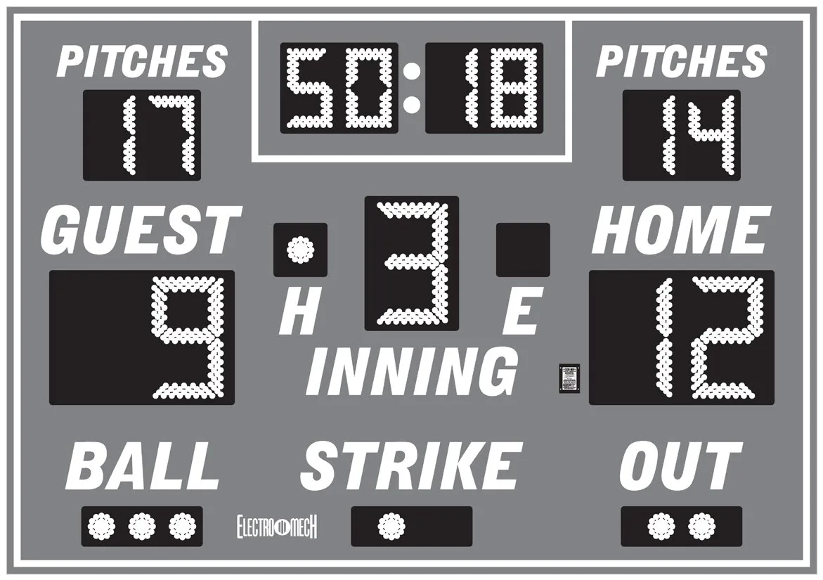 Model LX1164 — scoreboard face as shown in the manual