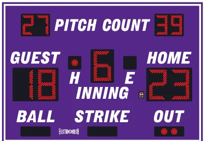 Model LX1160 scoreboard face — Outdoor, Baseball / Softball