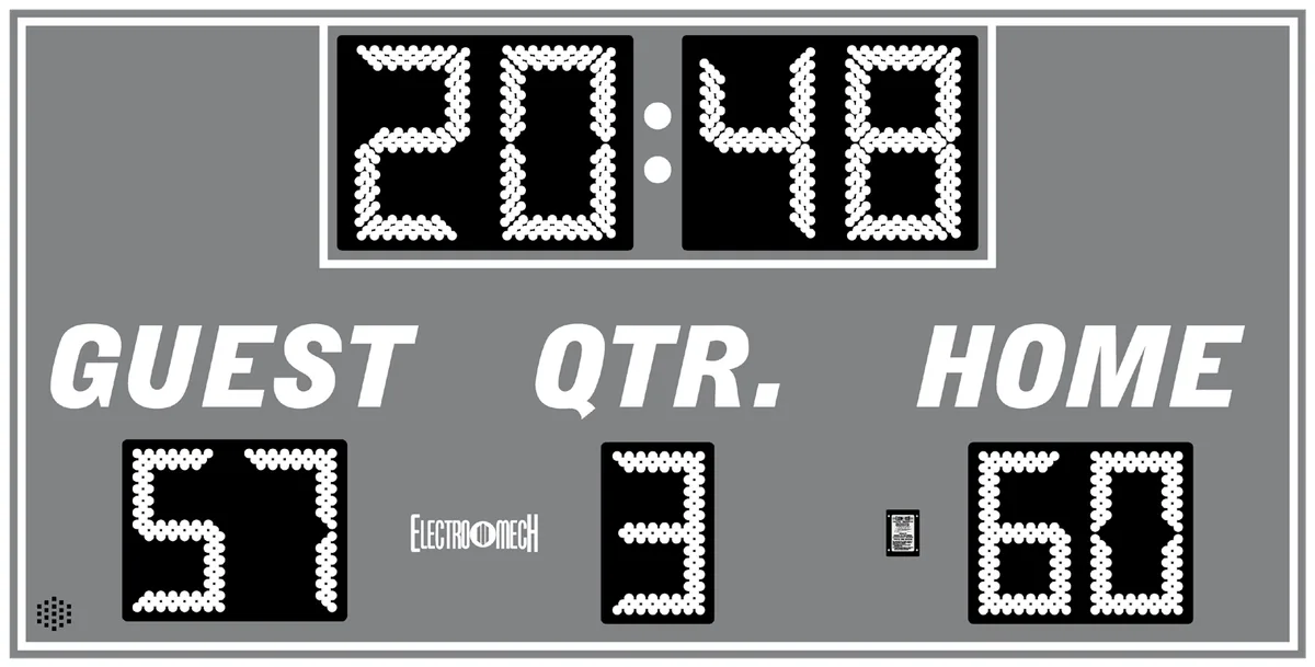 Model LX3140 — scoreboard face as shown in the manual
