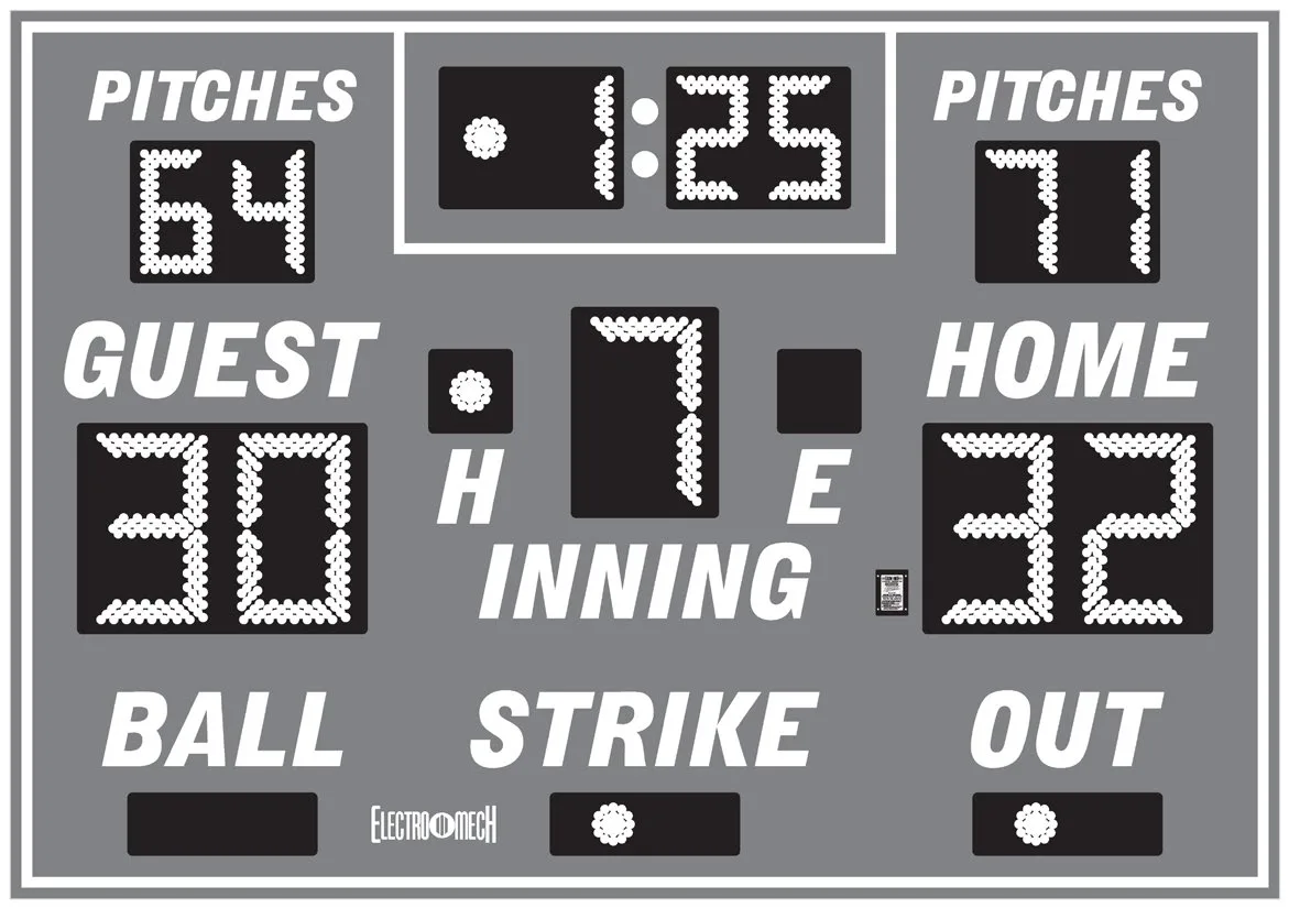 Model LX1161 — scoreboard face as shown in the manual