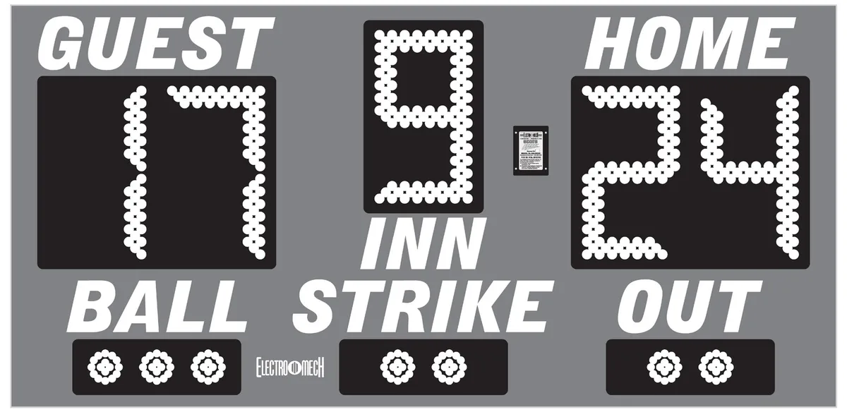 Model LX1050 — scoreboard face as shown in the manual