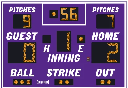 Model LX1162 scoreboard face — Outdoor, Baseball / Softball