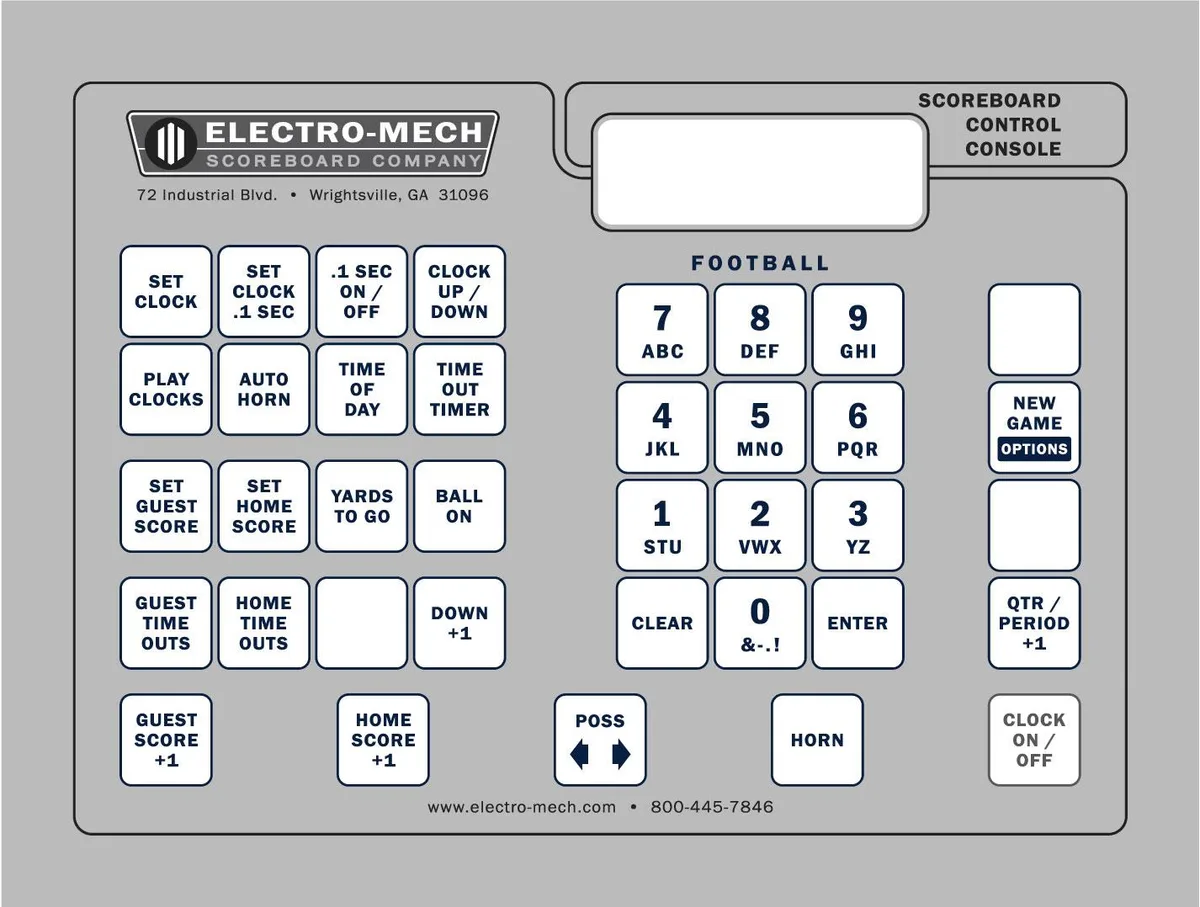 MP Controller Manual for CX Football with Qtr. in the Top Section — illustration from page 10