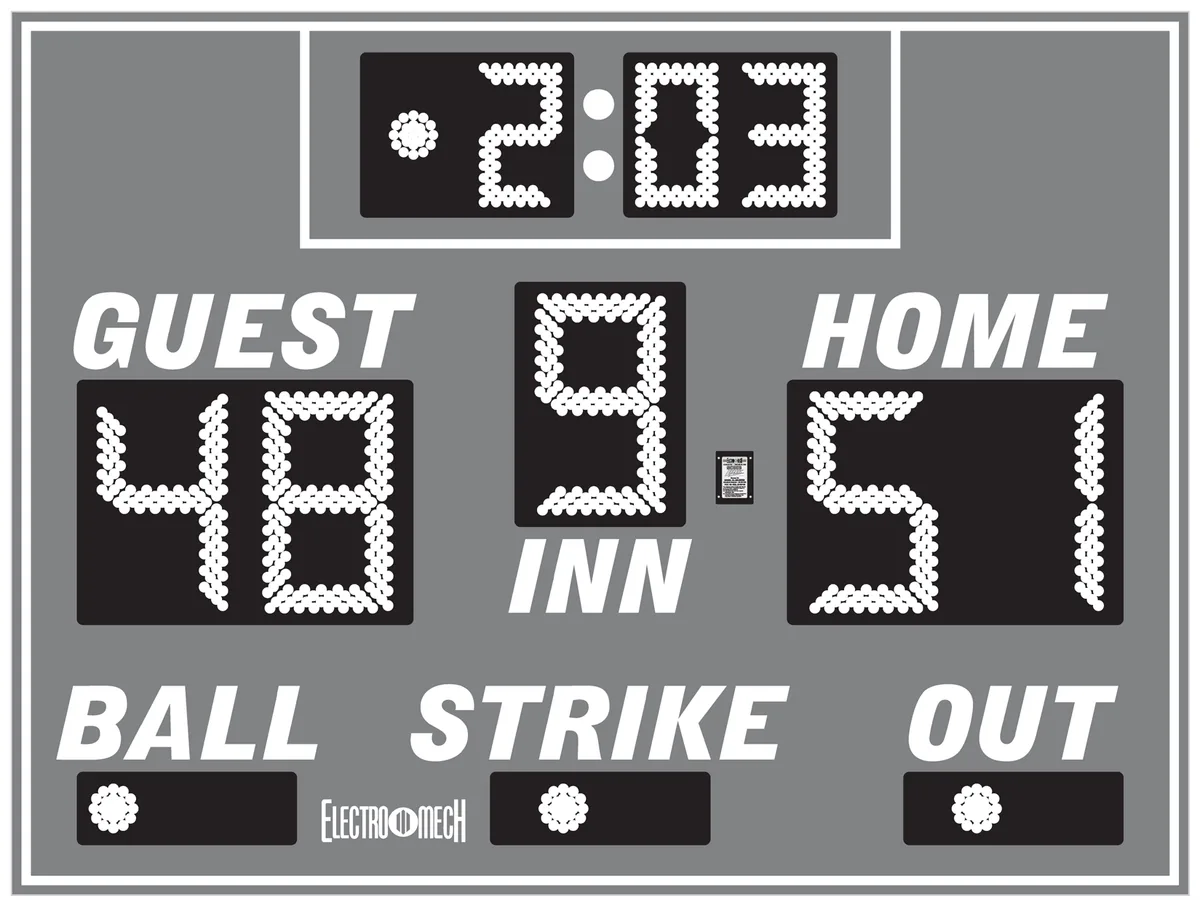 Model LX1135 — scoreboard face as shown in the manual