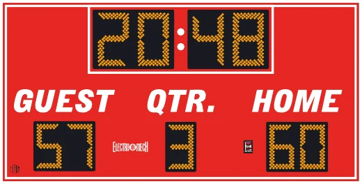Model LX3140 scoreboard face — Outdoor, Football