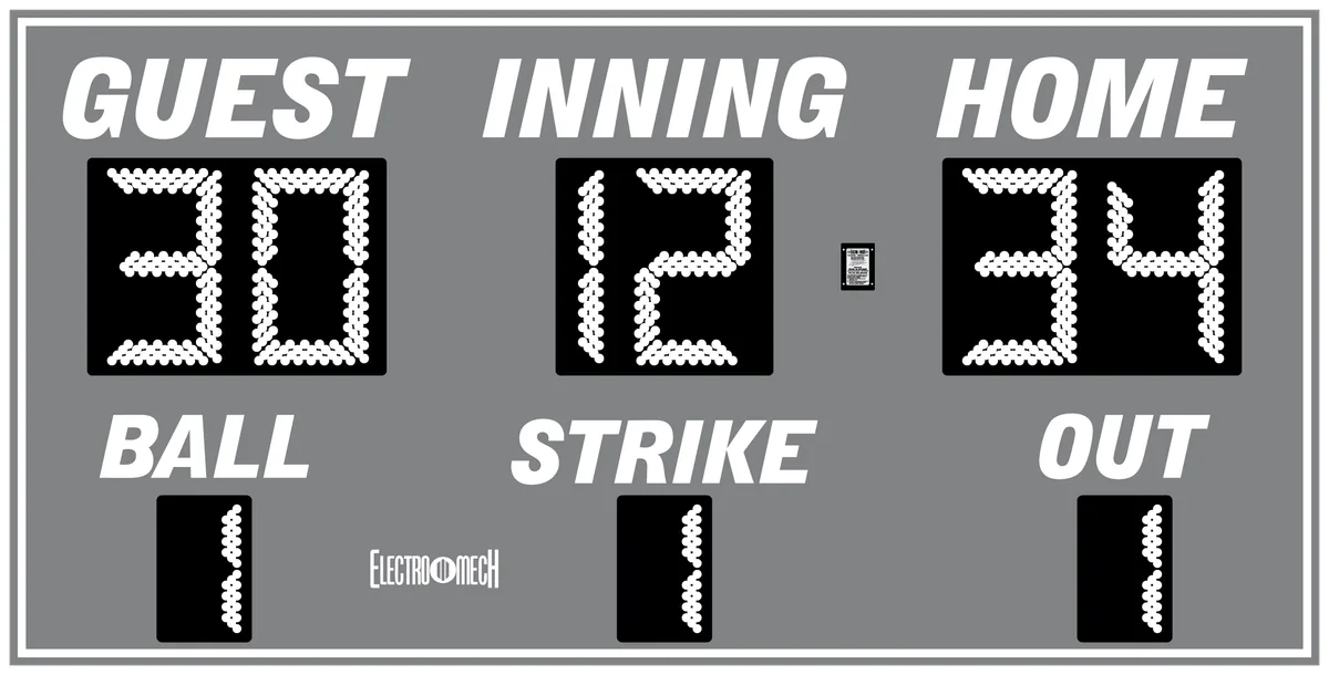 Model LX1240 — scoreboard face as shown in the manual
