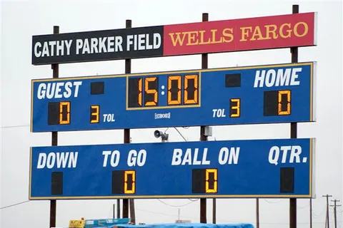 Model 3580 Football Scoreboard, Barrow High School