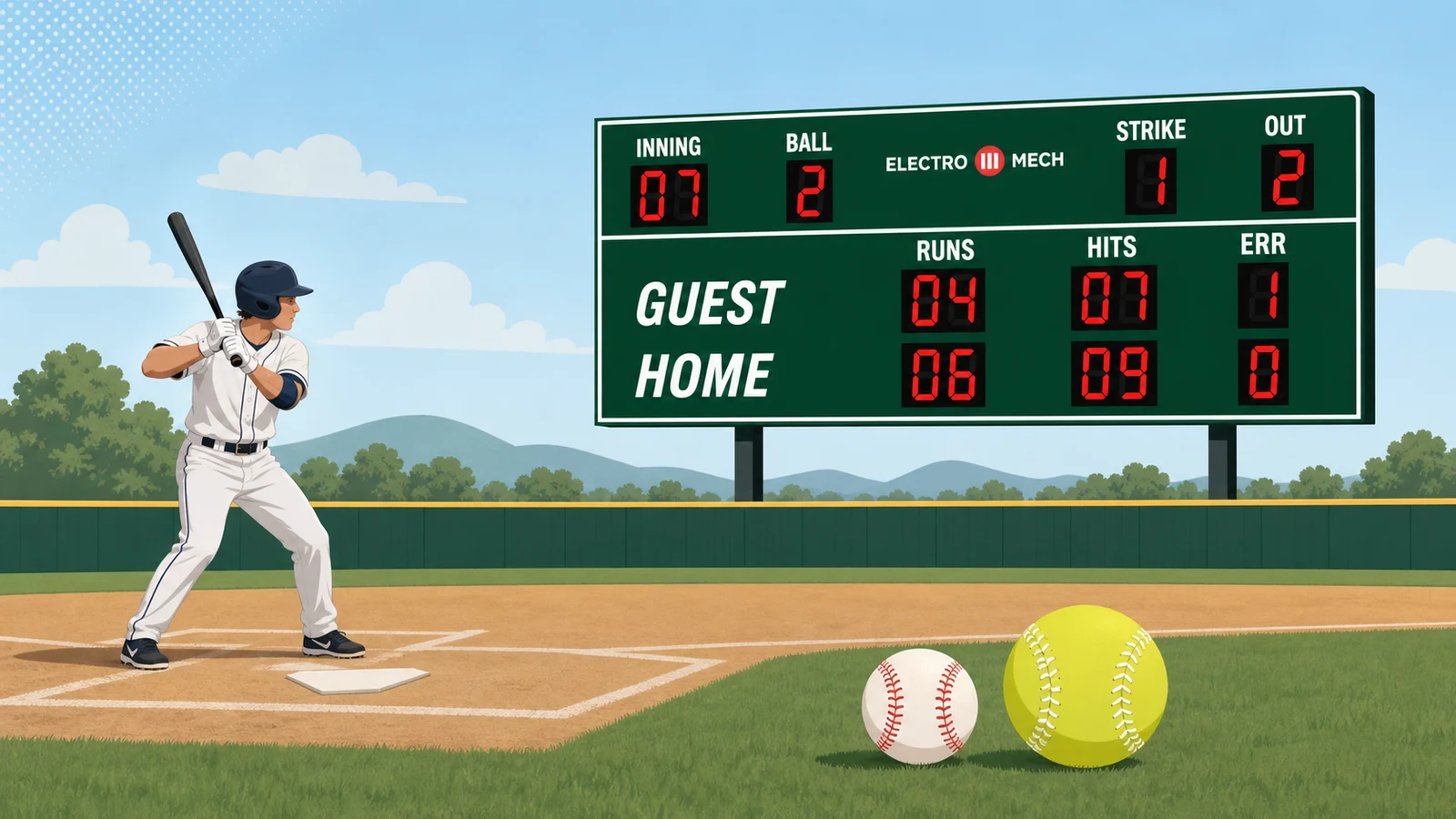 Baseball vs Softball Scoreboards: What's Different and What's the Same