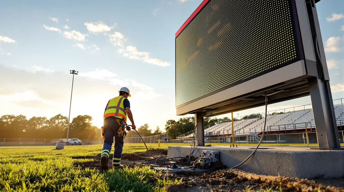Football Scoreboard Installation Guide: Foundation, Wiring, and Permits