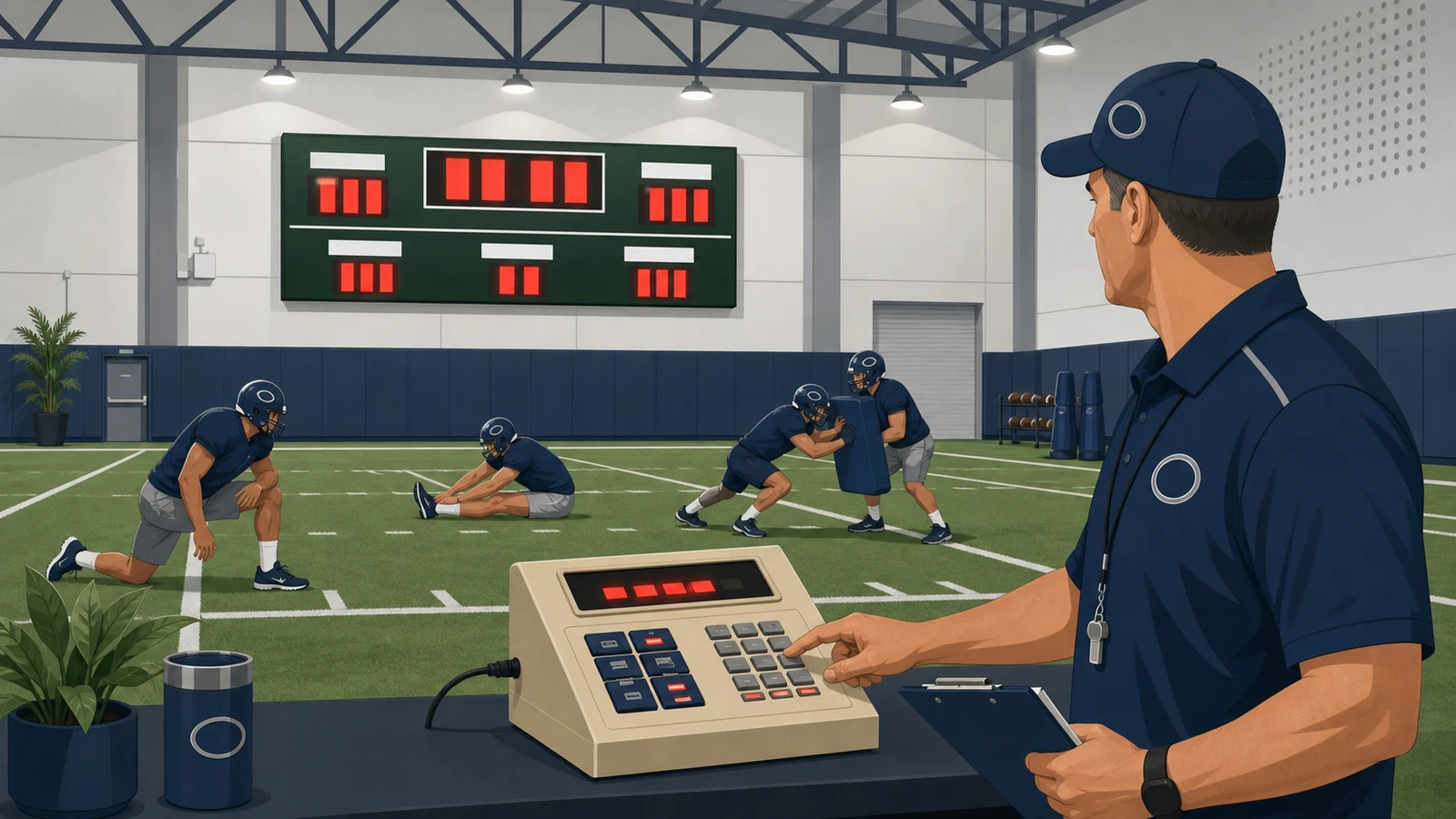 How to Add a Practice Segment Timer to a Football Field House