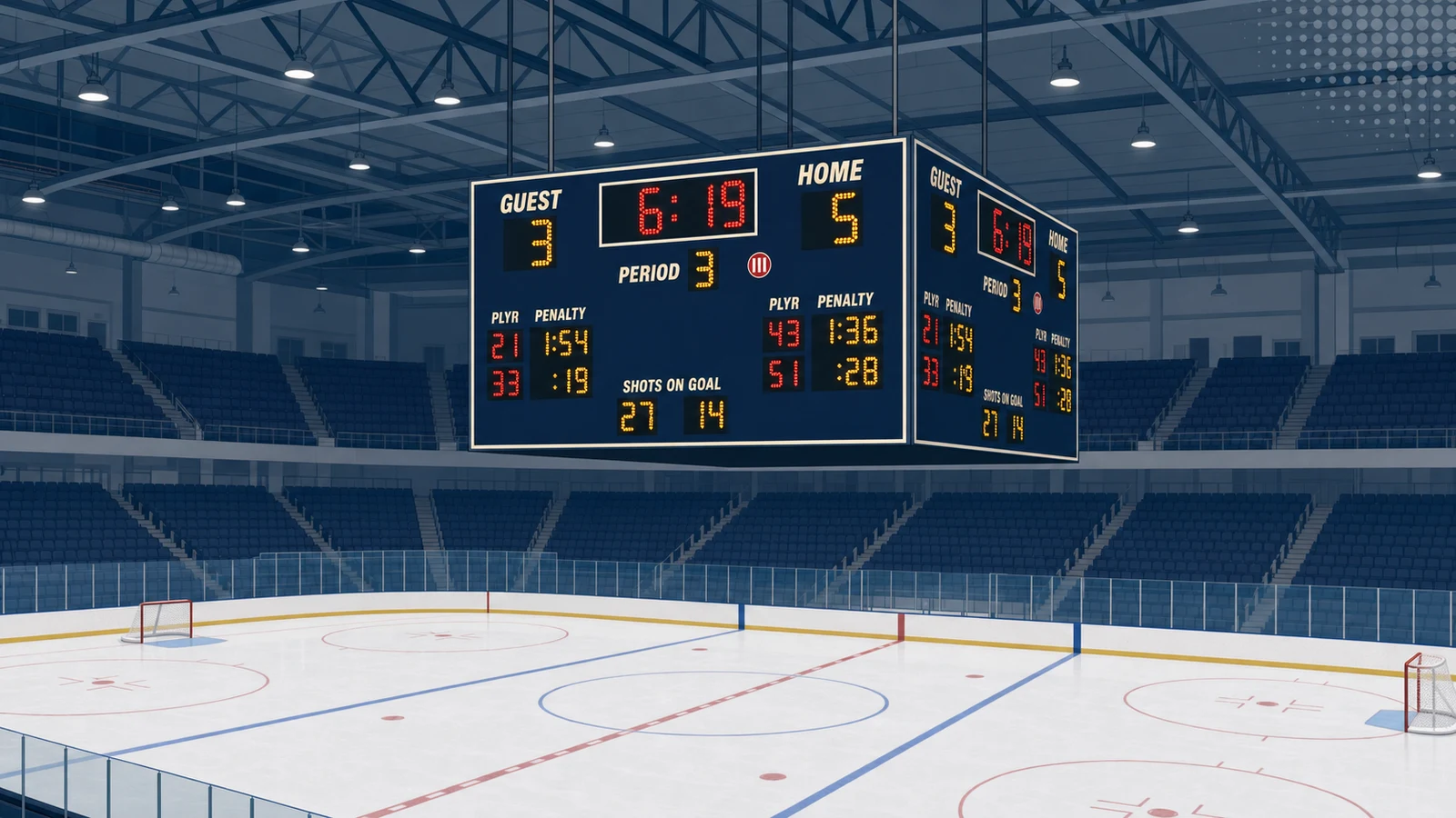 Hockey Scoreboard Features: Period Tracking, Penalty Time, and Shot Counters