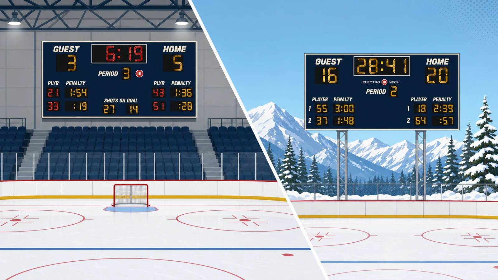 Indoor vs Outdoor Hockey Scoreboards: Specs That Matter for Each Setup